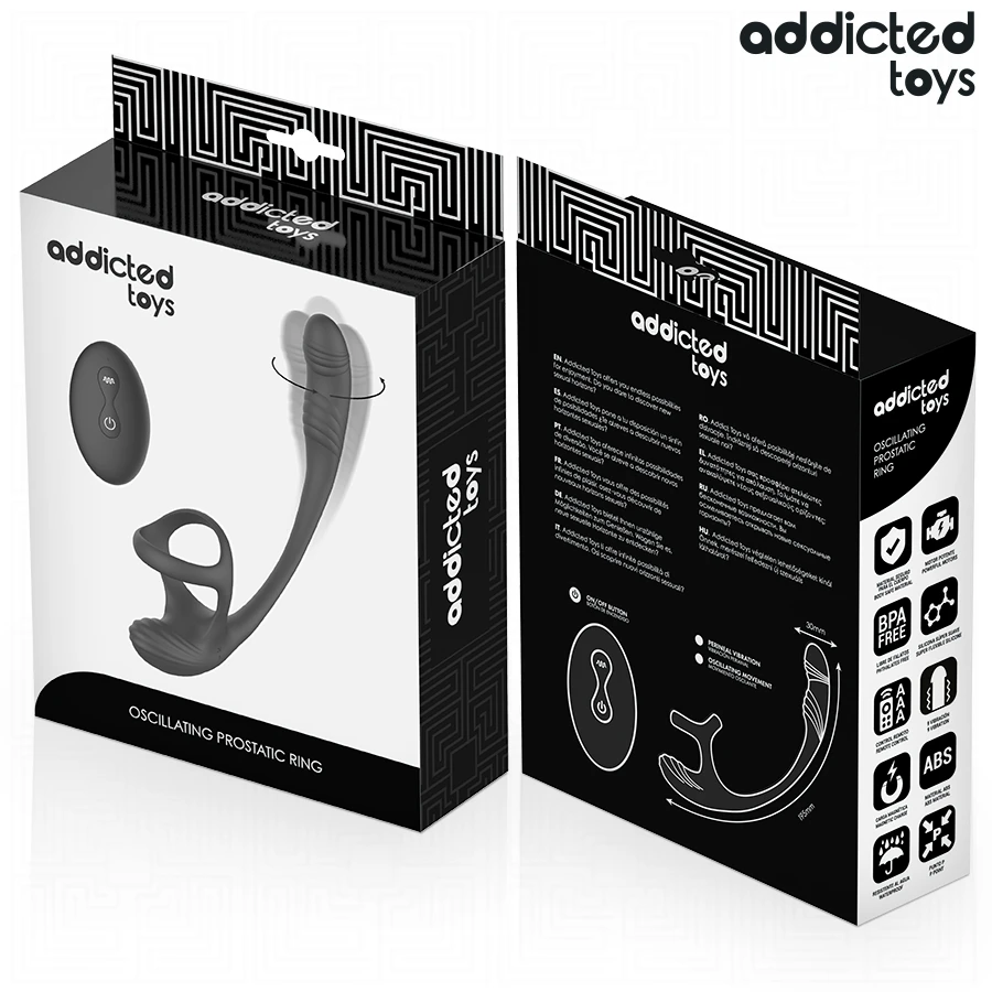 ADDICTED TOYS - ANAL PLUG WITH VIBRATION AND 360 WAVING AND TESTICLE STIMULATOR